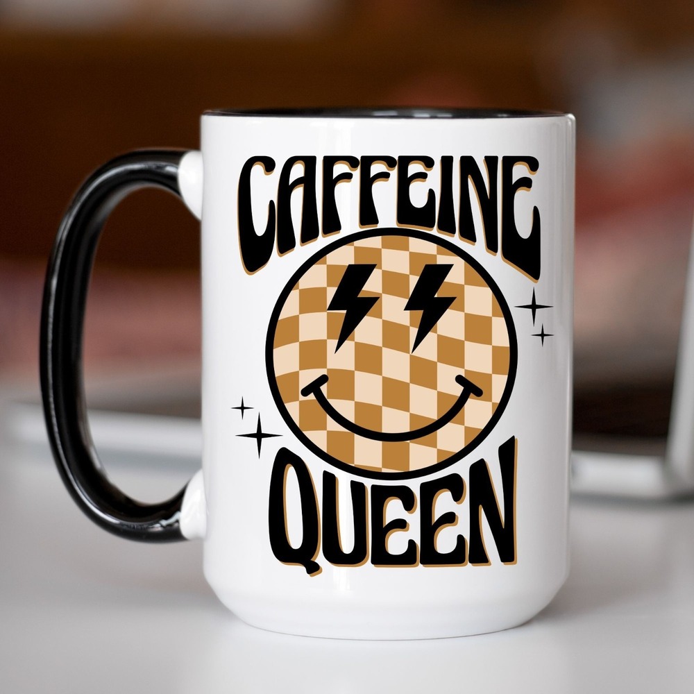 Coffee Mug, Caffeine Queen Coffee Mug,‎ Funny Coffee Cup